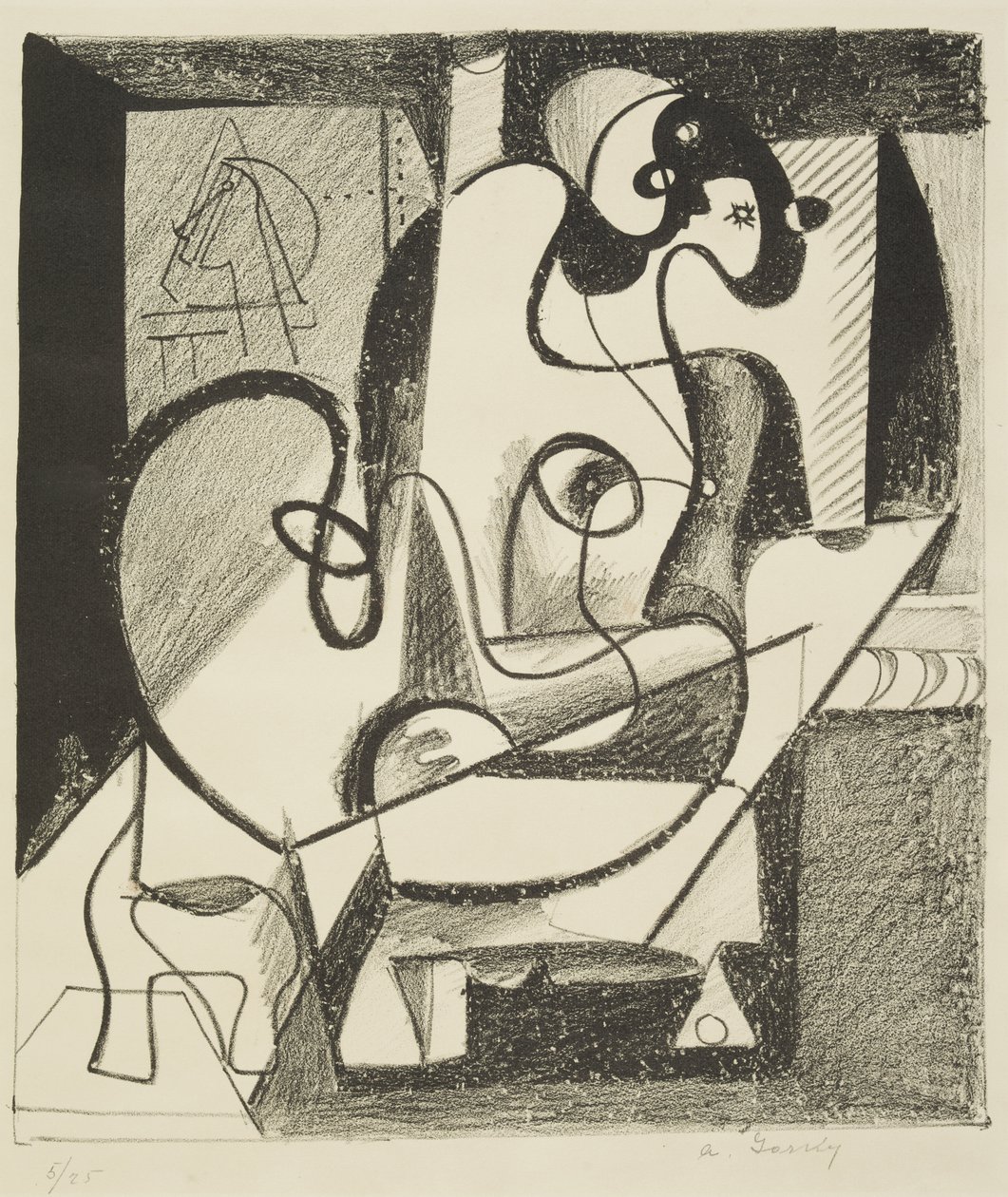 Maler og modell av Arshile Gorky