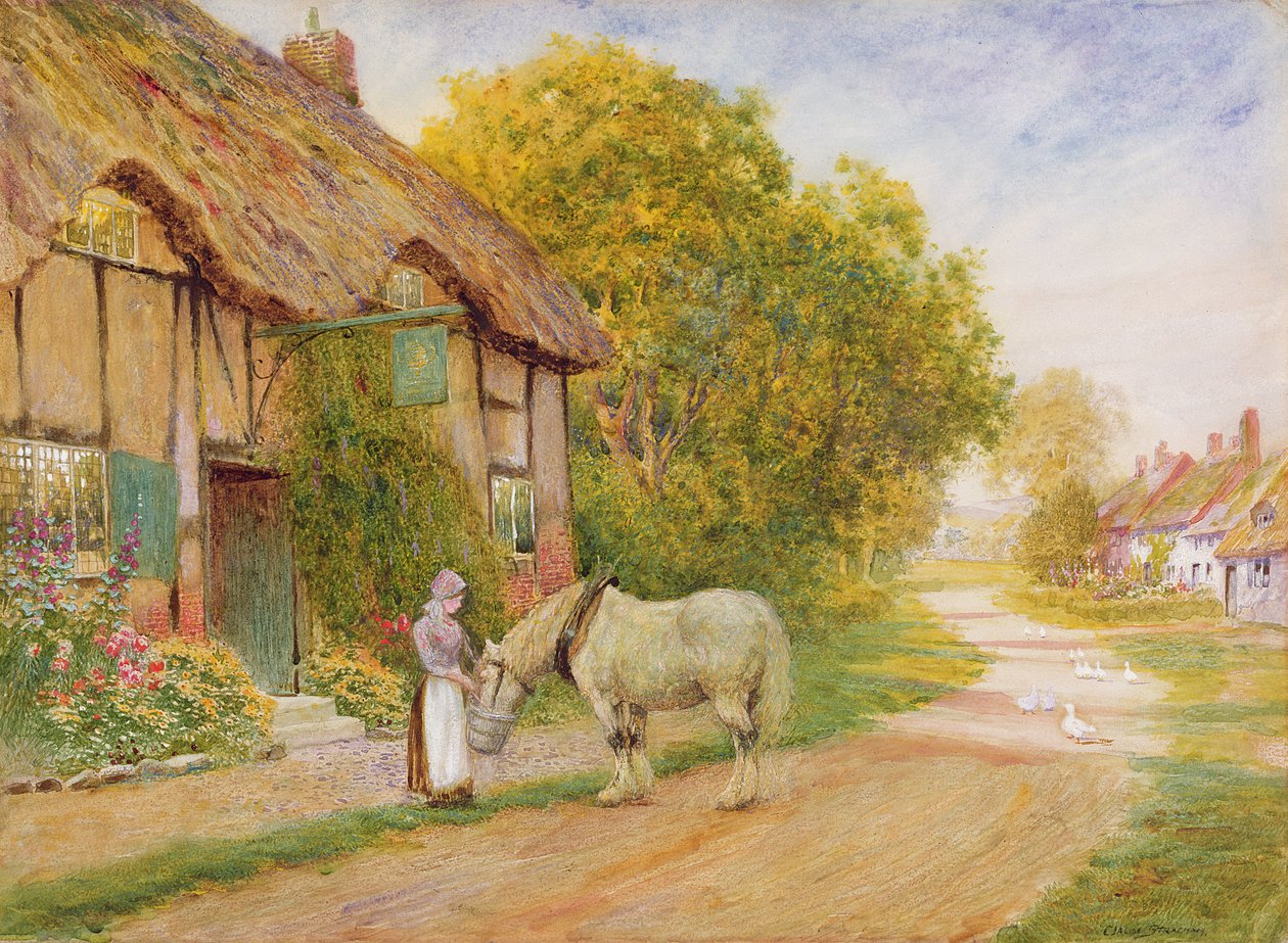 Utenfor Village Inn av Arthur Claude Strachan