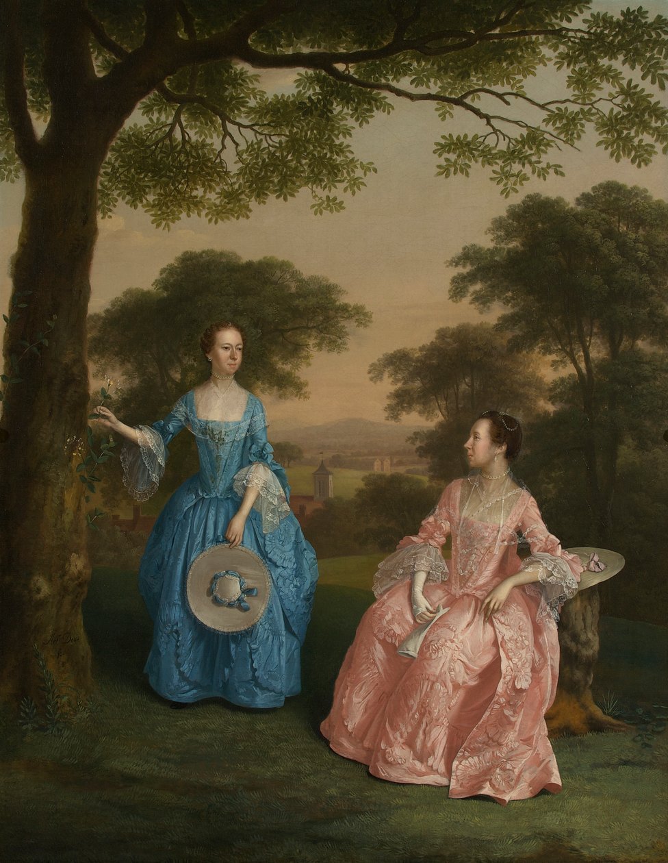 Alicia og Jane Clarke, ca. 1758 av Arthur Devis
