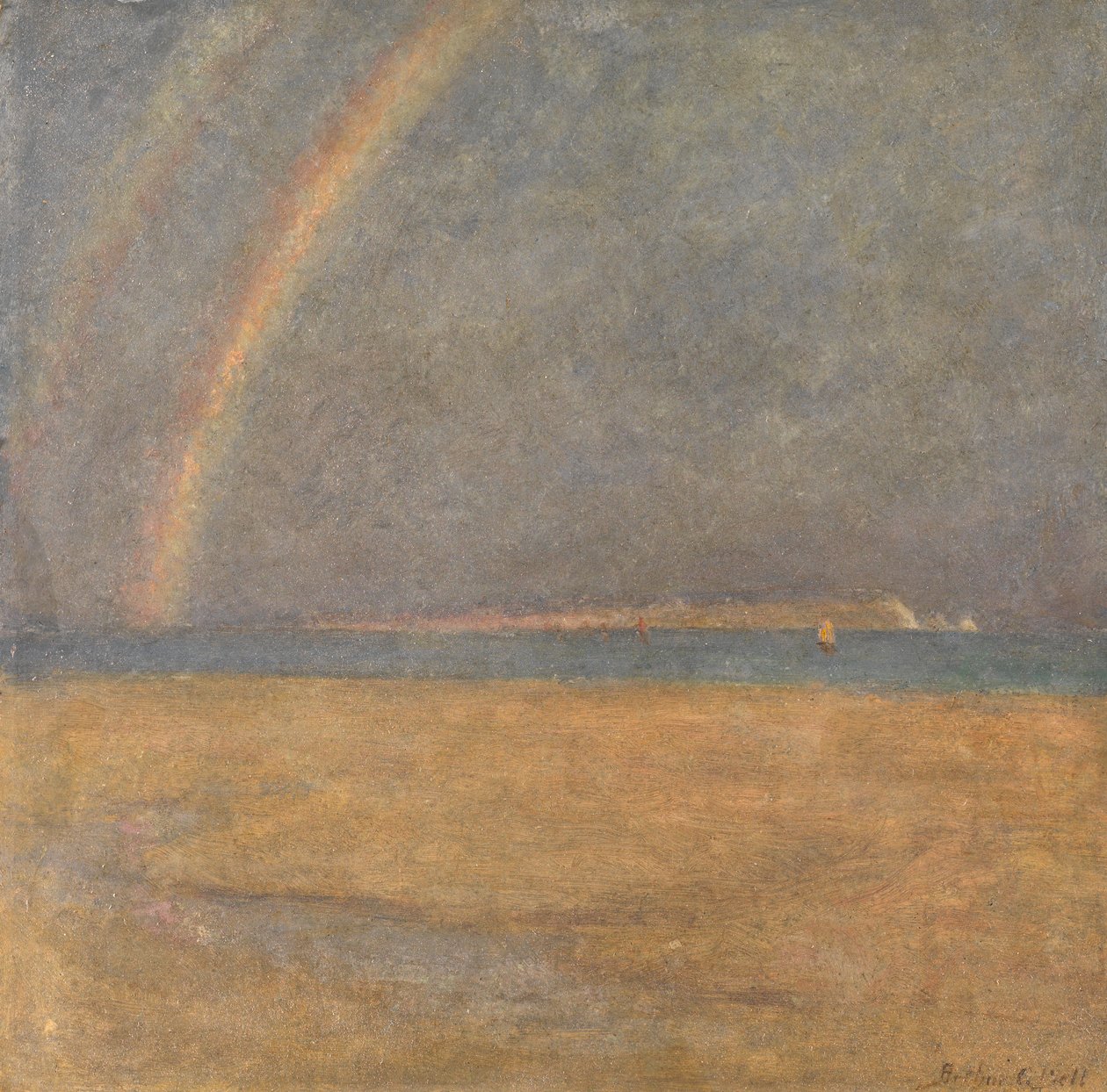 Rainbow over The Needles, Isle of Wight, ca. 1890 av Arthur George Bell