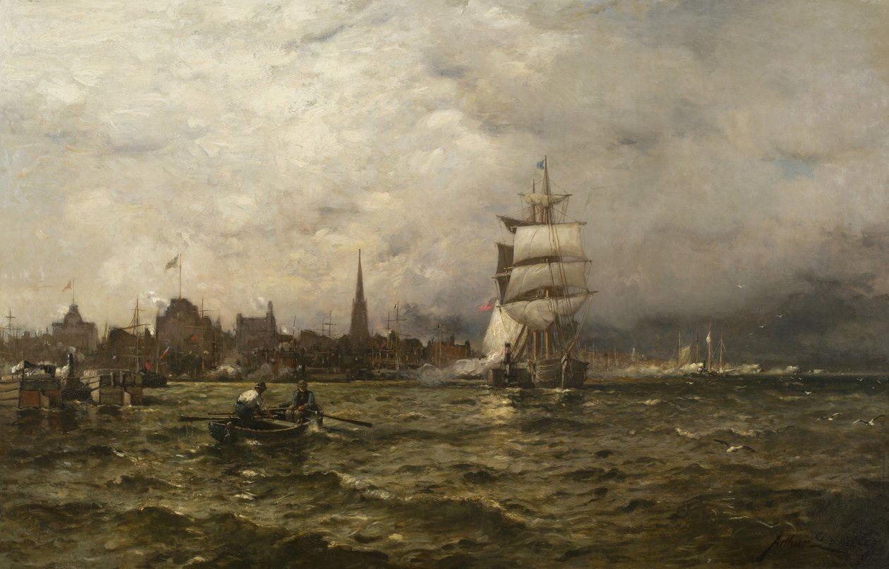 En aprildag, New York, 1881 av Arthur Quartley