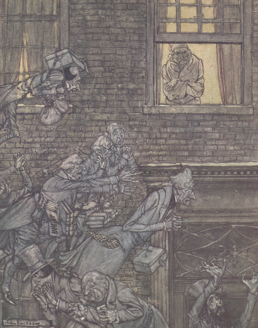 'På vindens vinger', 1915 av Arthur Rackham