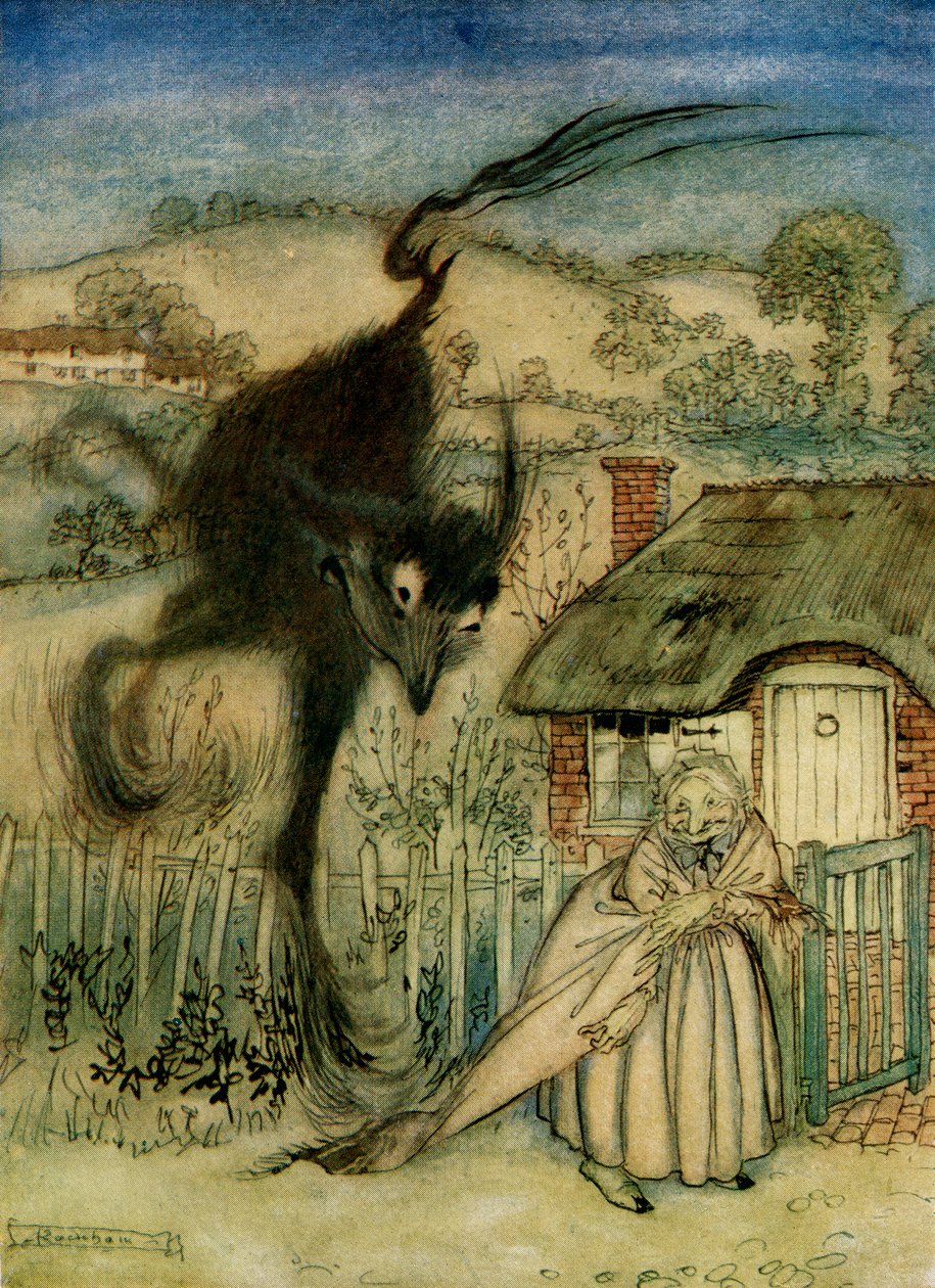 The Bogey Beast, fra engelske eventyr gjenfortalt av F.A. Steel, 1927 av Arthur Rackham