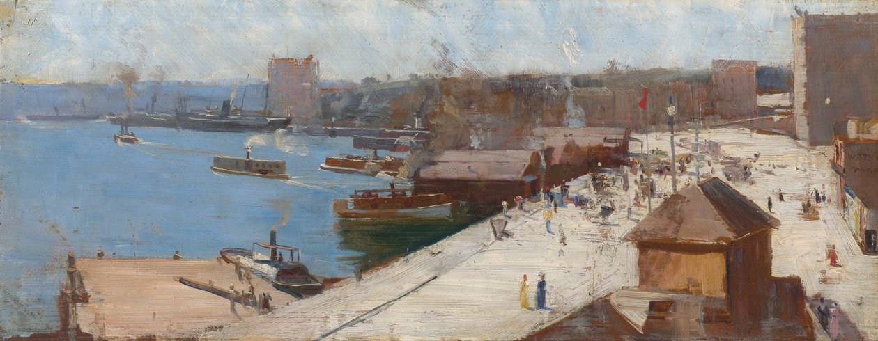 Sirkulær kai av Arthur Streeton
