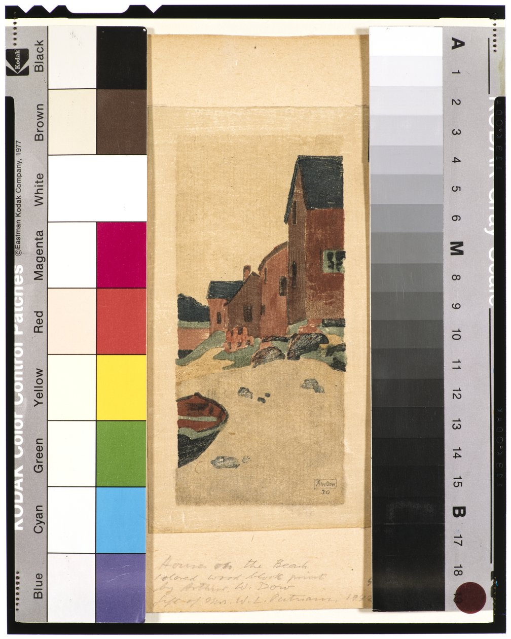 En grå dag (hus på en strand), ca. 1895 av Arthur Wesley Dow