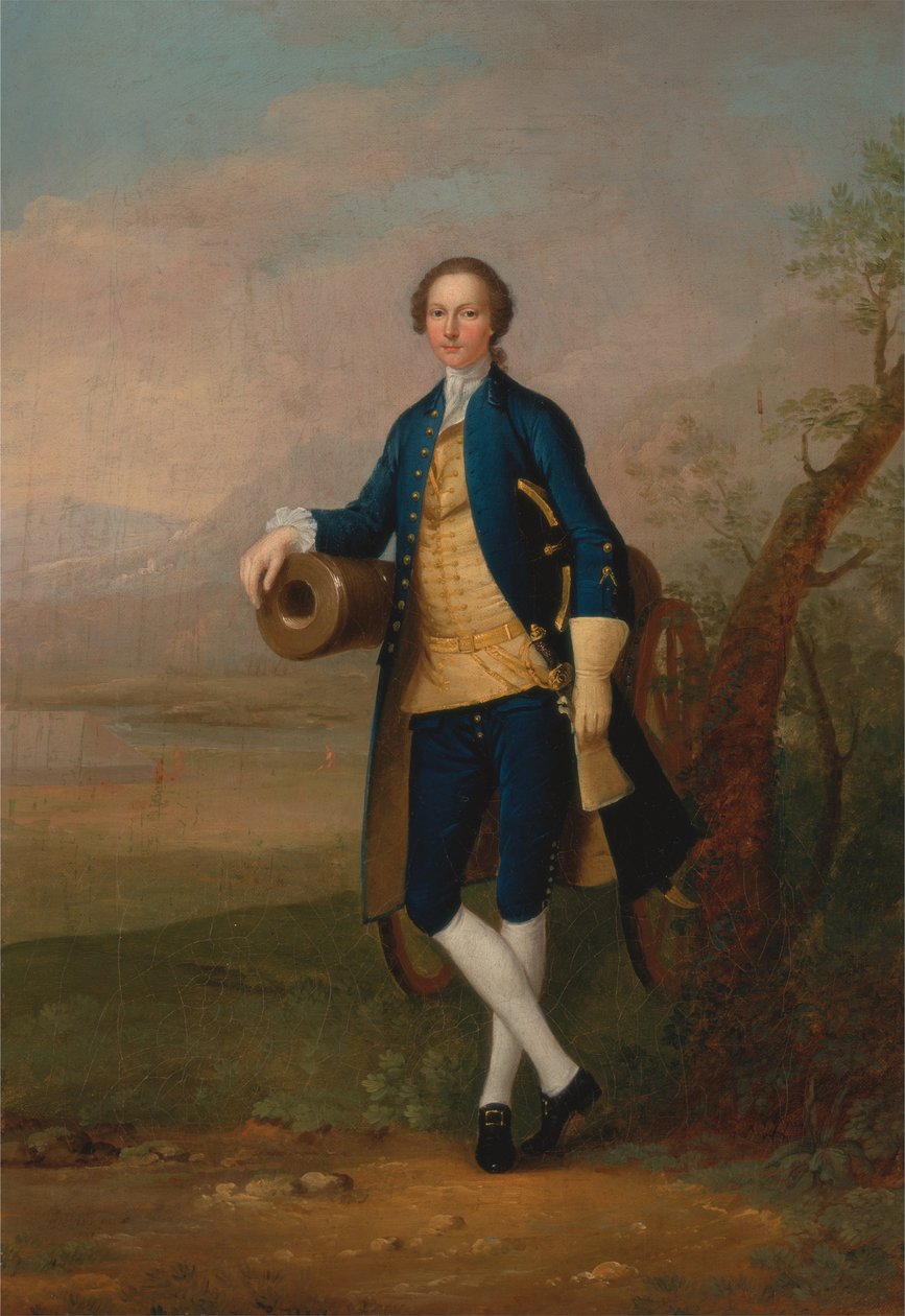 Herre med kanon av Arthur Devis