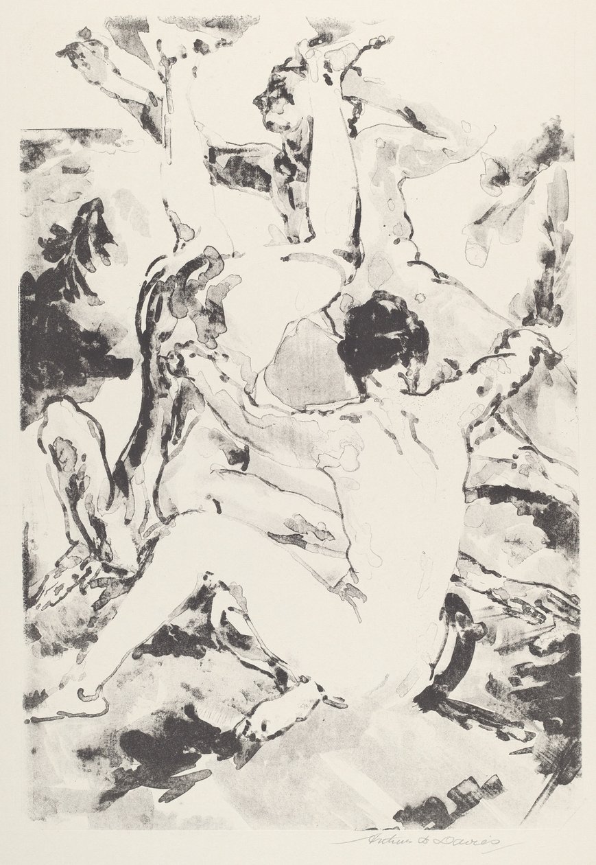 Tre akrobater av Arthur B. Davies