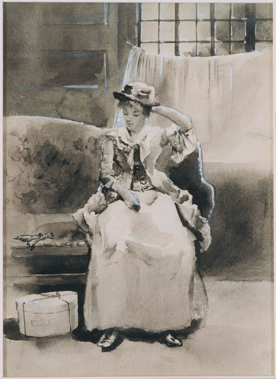 Uten tittel (sittende kvinne) av Arthur Bowen Davies