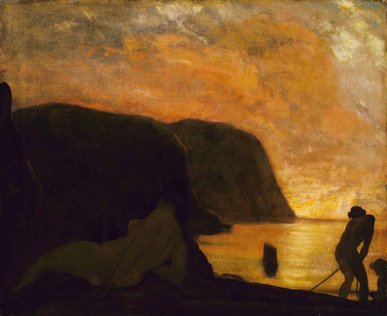 En større morgen, ca. 1900-1905. av Arthur Davies