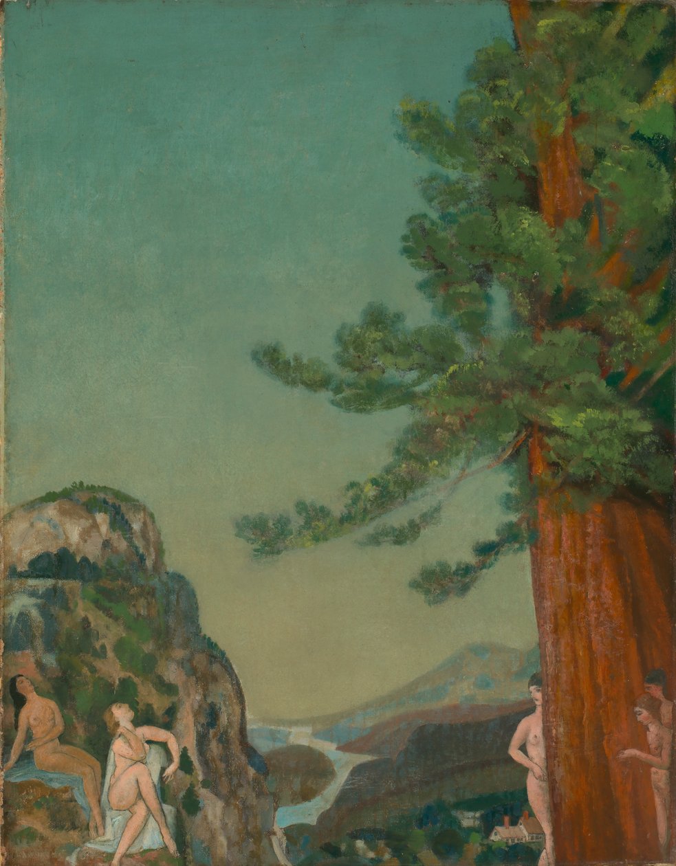 På klippene, ca. 1898. av Arthur Davies