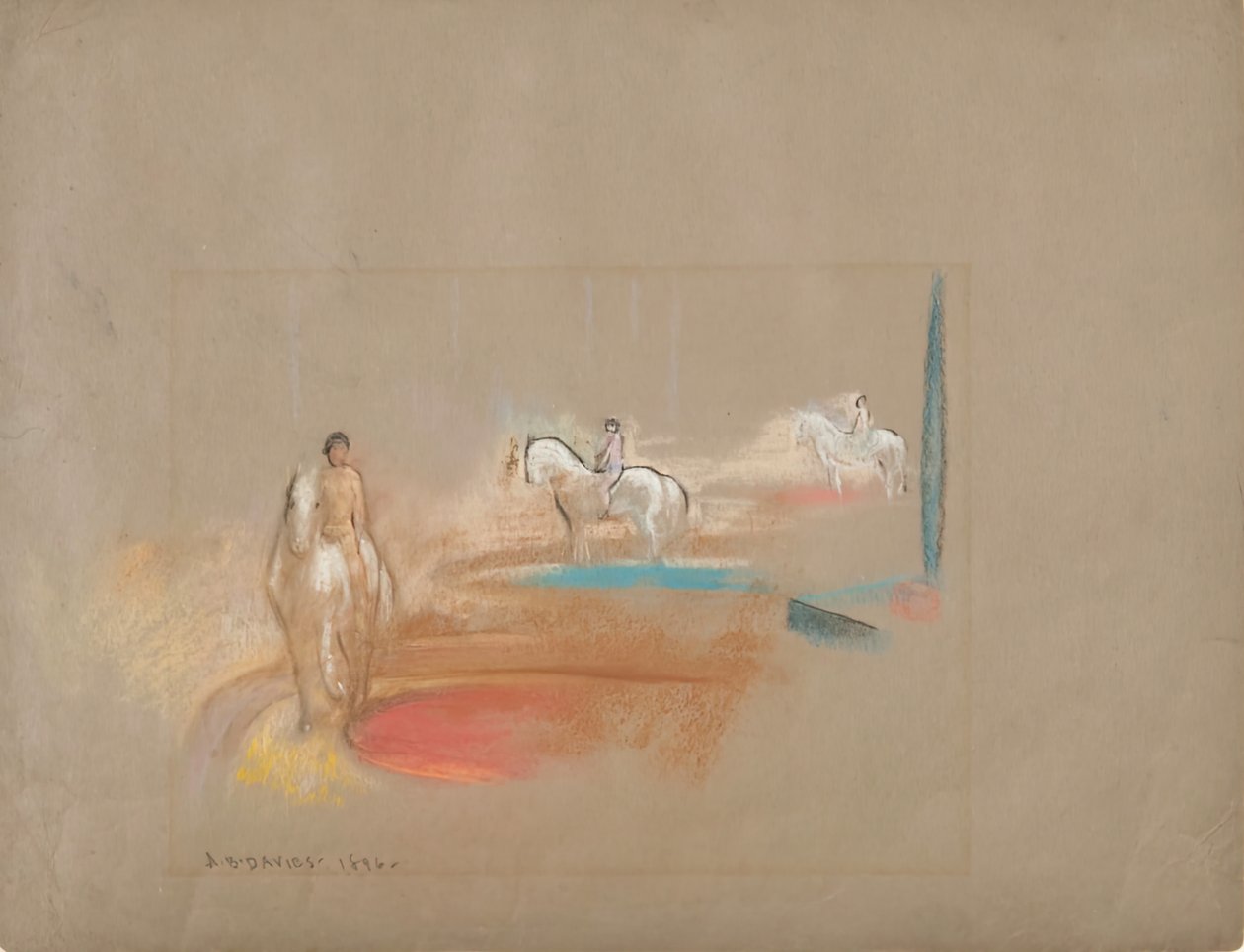 Tre ryttere, 1896. av Arthur Davies