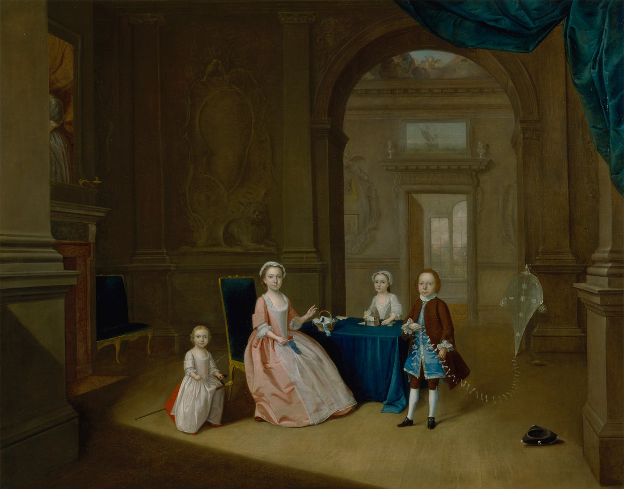 Barn i et interiør av Arthur Devis