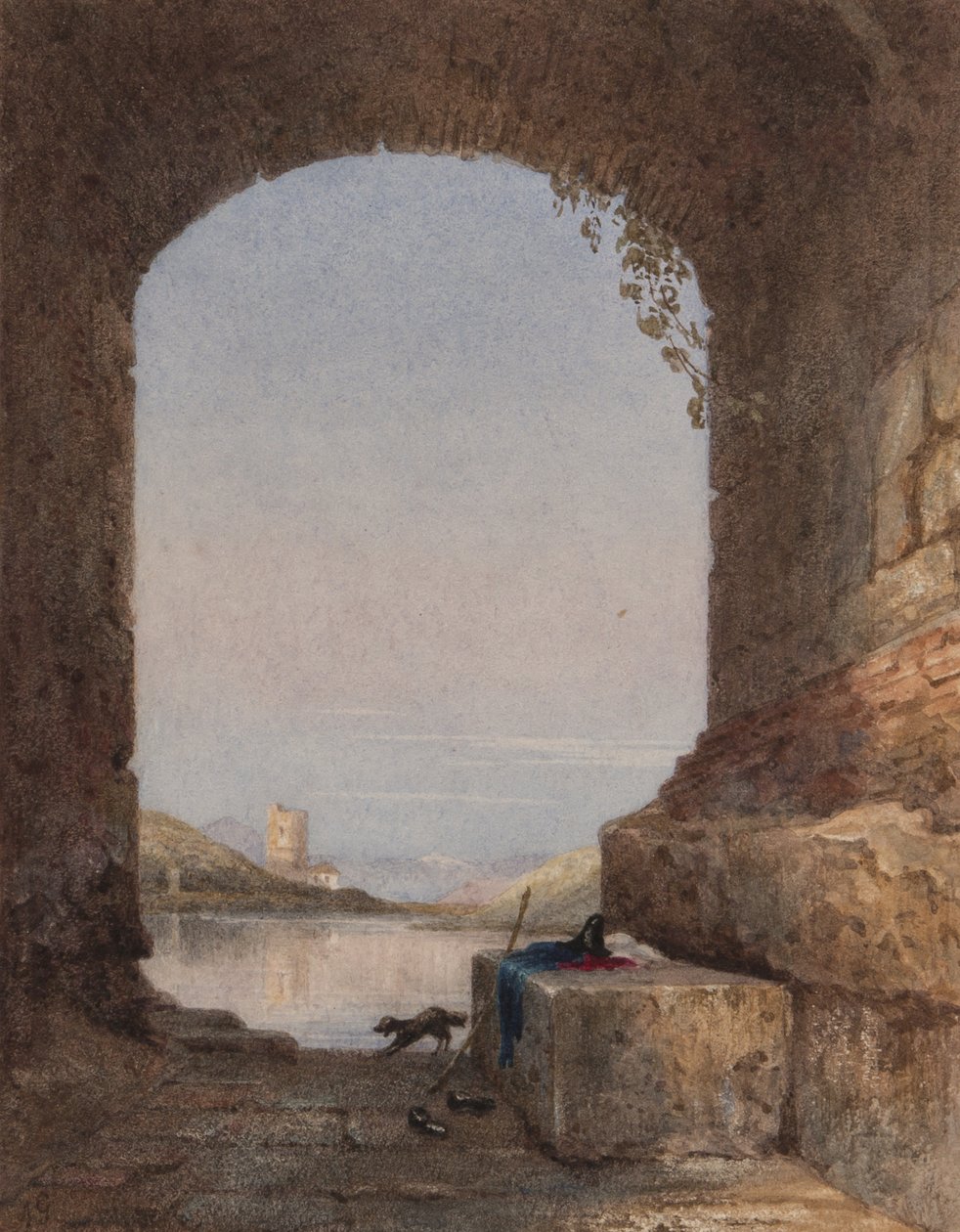 En napolitansk capriccio (wc på papir) av Arthur Glennie