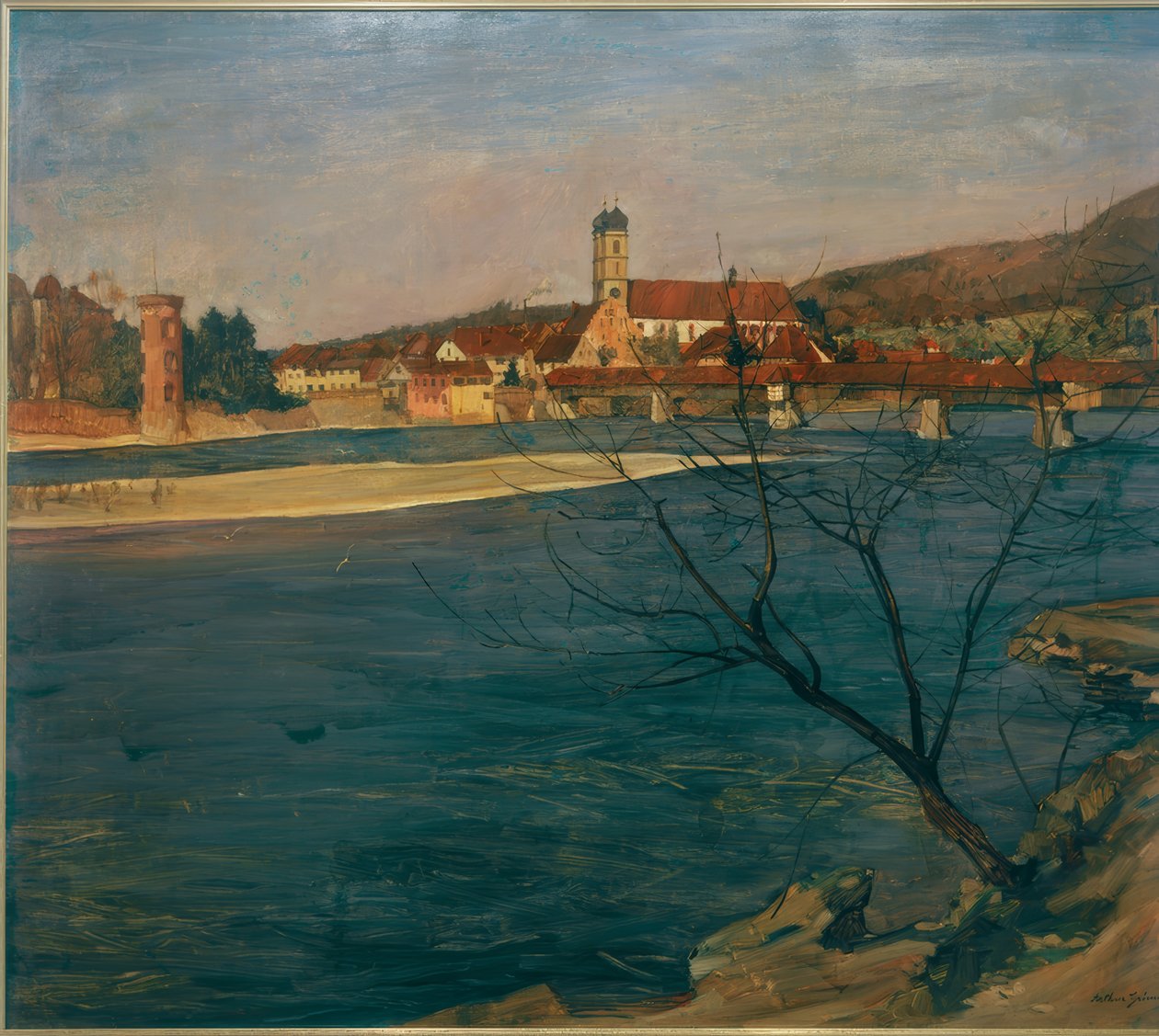 Rhinen nær Säckingen av Arthur Grimm