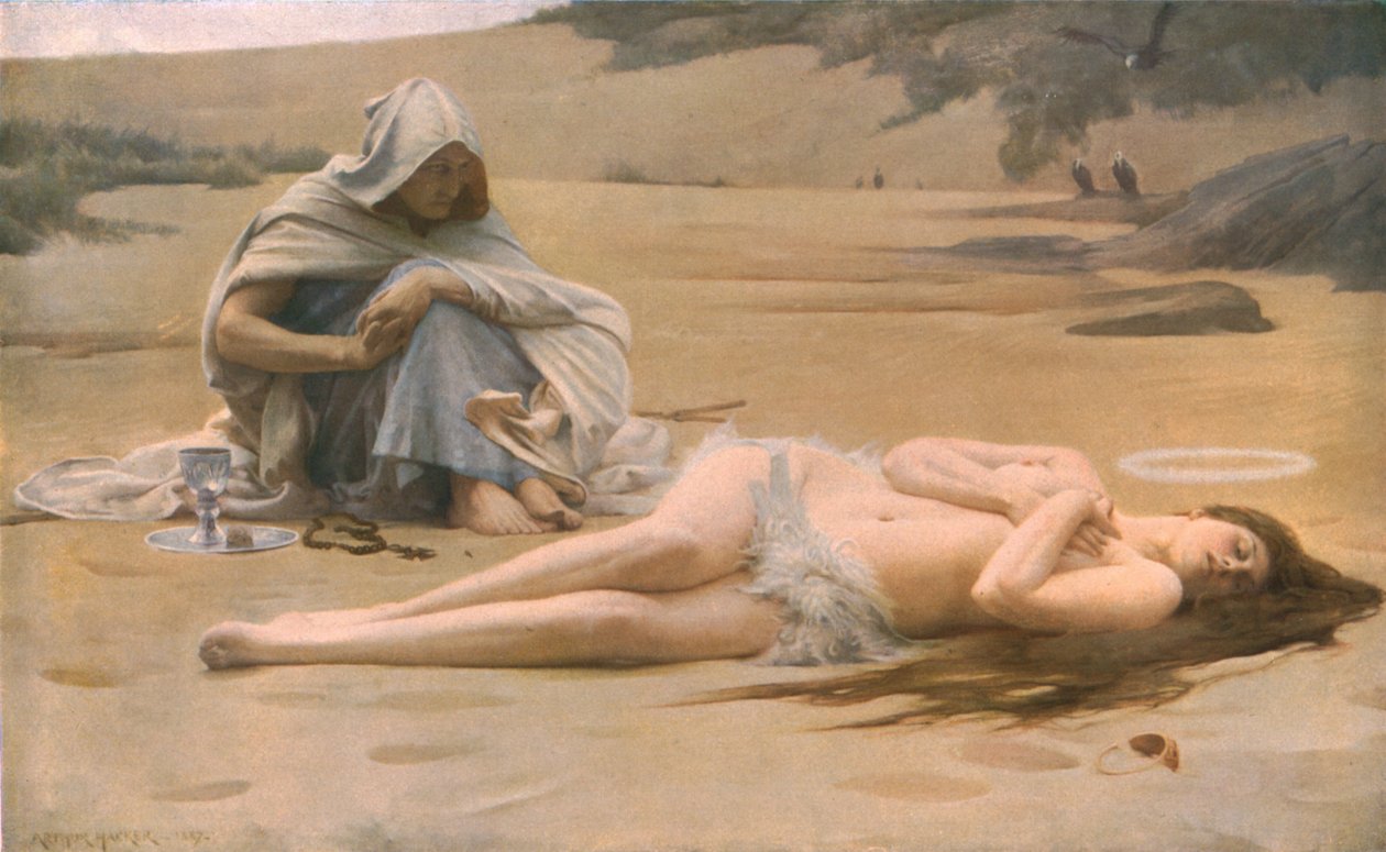 Pelagia og Philammon, 1887, c1930. av Arthur Hacker