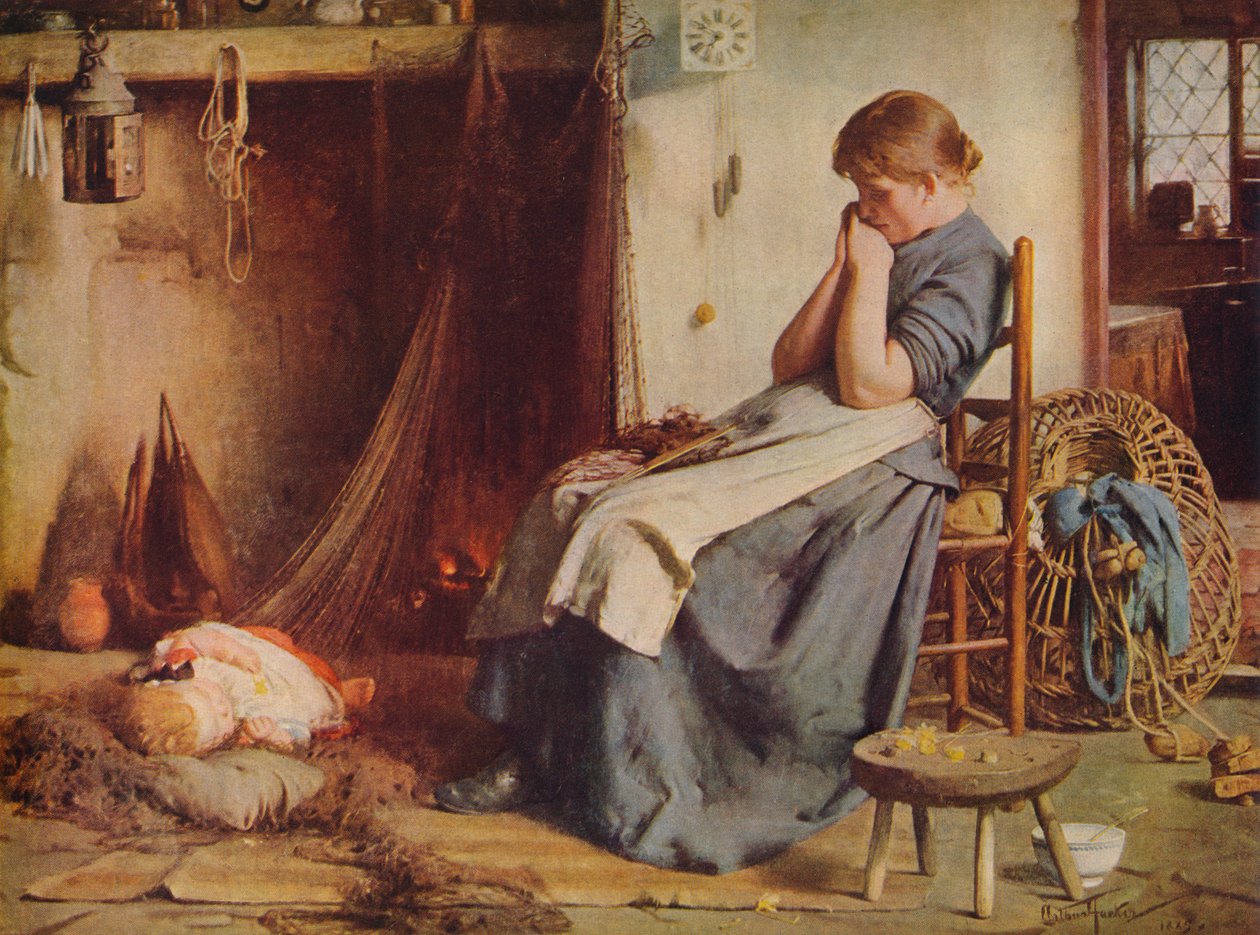 The Fishermans Wife, 1885 c1940 av Arthur Hacker