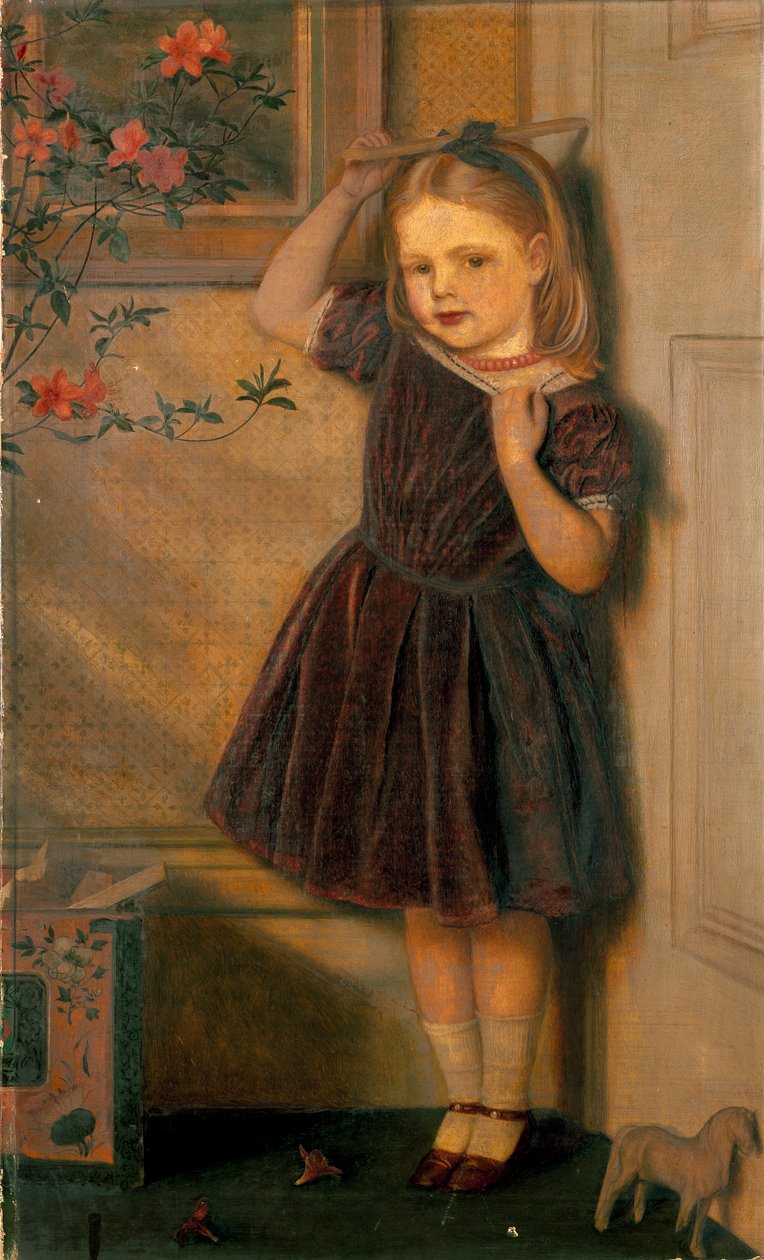 Cecily Ursula, tre år gammel, stilte ut 1867 av Arthur Hughes