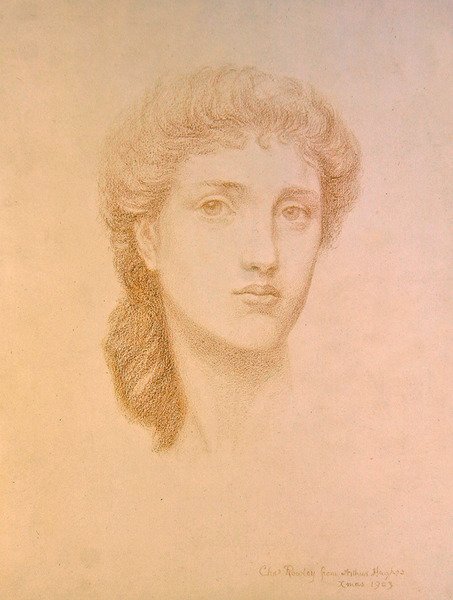 Hodet til en jente av Arthur Hughes