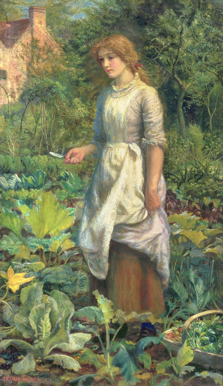 Phyllis, ca. 1887 av Arthur Hughes