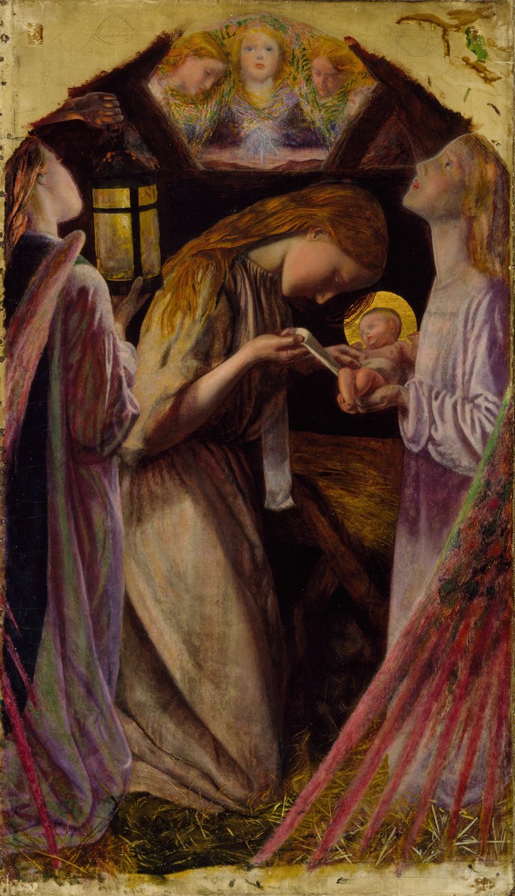 Fødselen, 1858. av Arthur Hughes