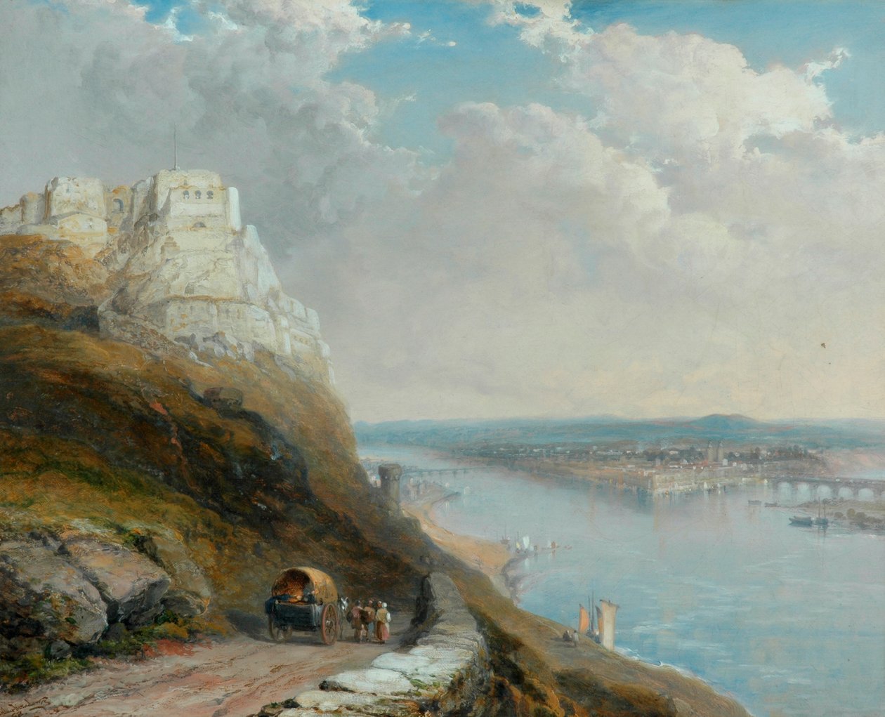 Coblenz fra Ehrenbreitstein, 1898 av Arthur Joseph Meadows