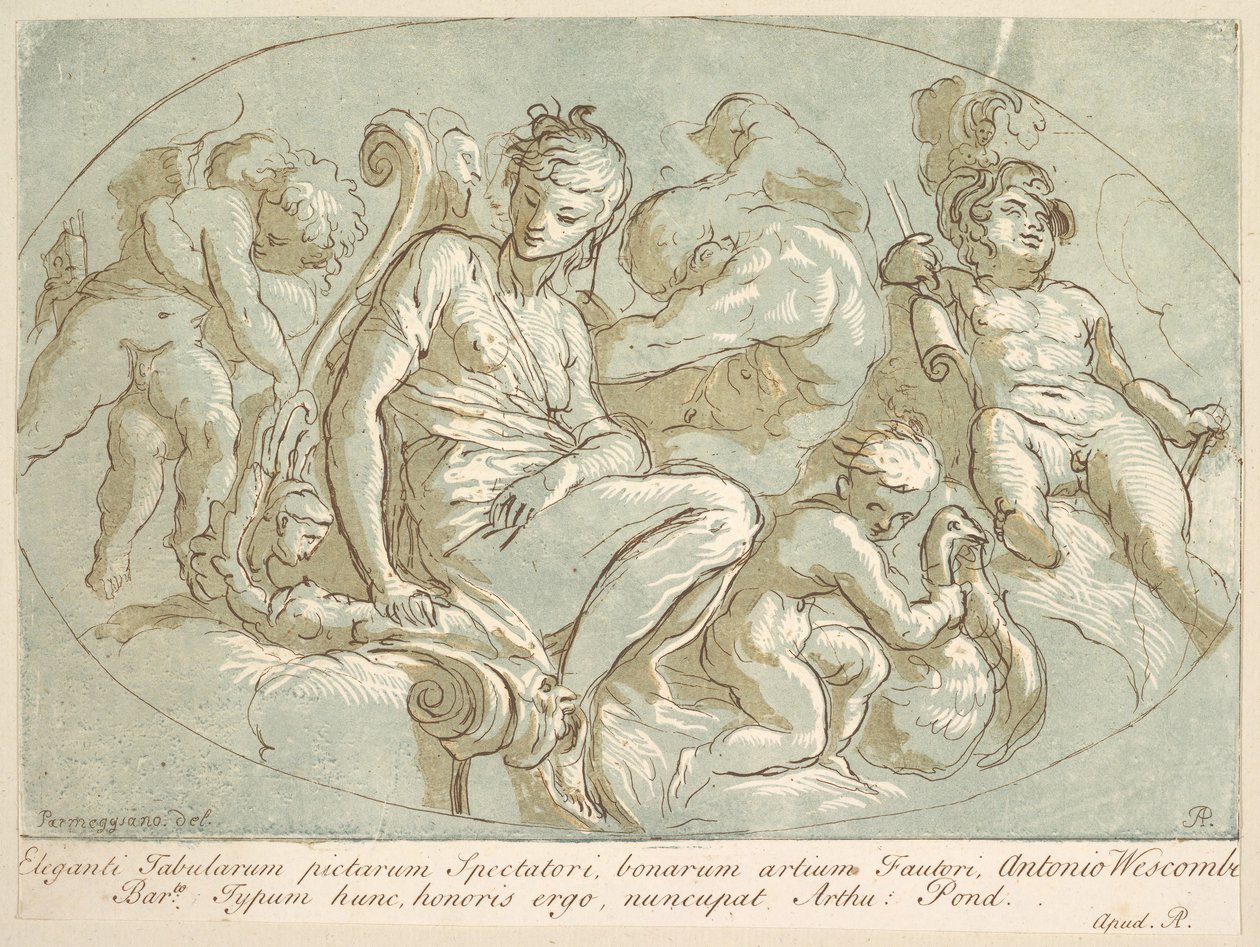 Venus omgitt av Putti, ca. 1735. av Arthur Pond