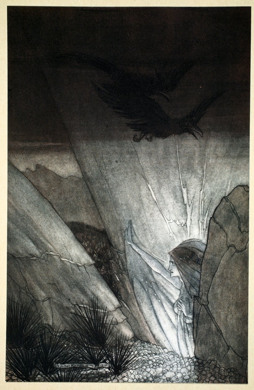 'Erda ber deg passe deg', 1910. av Arthur Rackham