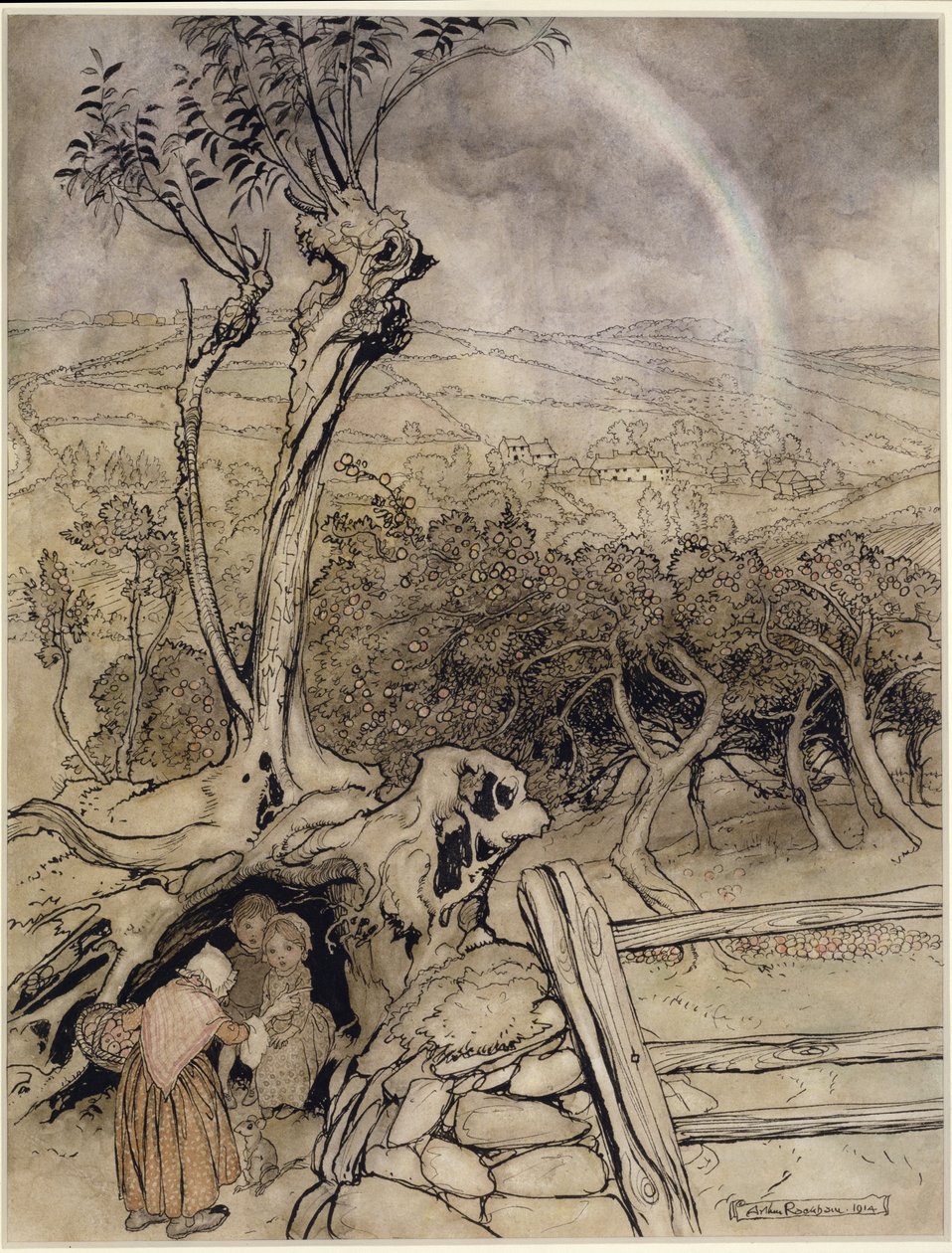 Nøyaktig der regnbuen slutter av Arthur Rackham