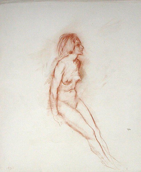 Naken, løftet hode av Arthur Rackham