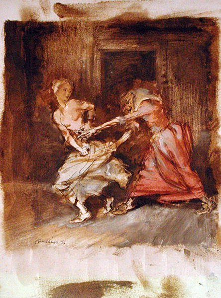 Studer for en heks og jomfru av Arthur Rackham