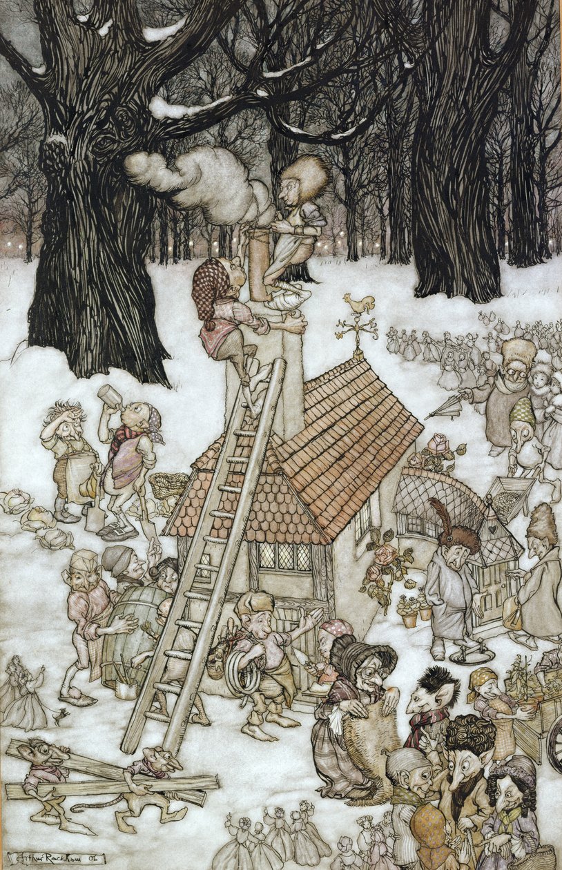 Huset bygget for Maimie, 1906 av Arthur Rackham