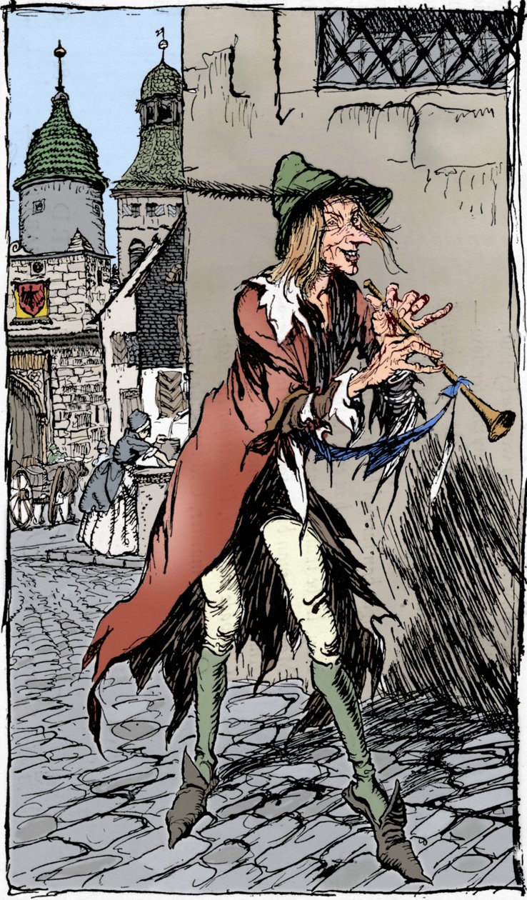 Pied Piper of Hamelin, 1934 av Arthur Rackham
