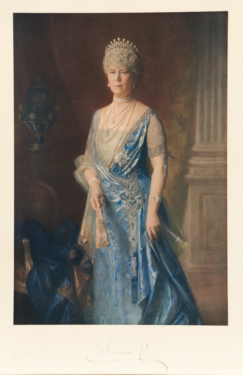 Queen Mary, ca. 1927-40 (farge litho) av Arthur Trevethin (after) Nowell