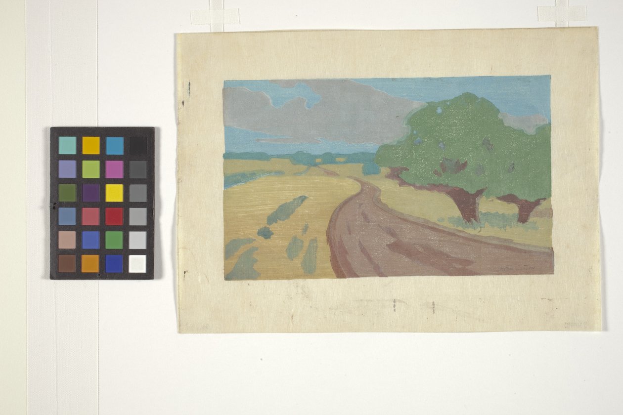 The Argilla Road (farget treblokktrykk) av Arthur Wesley Dow