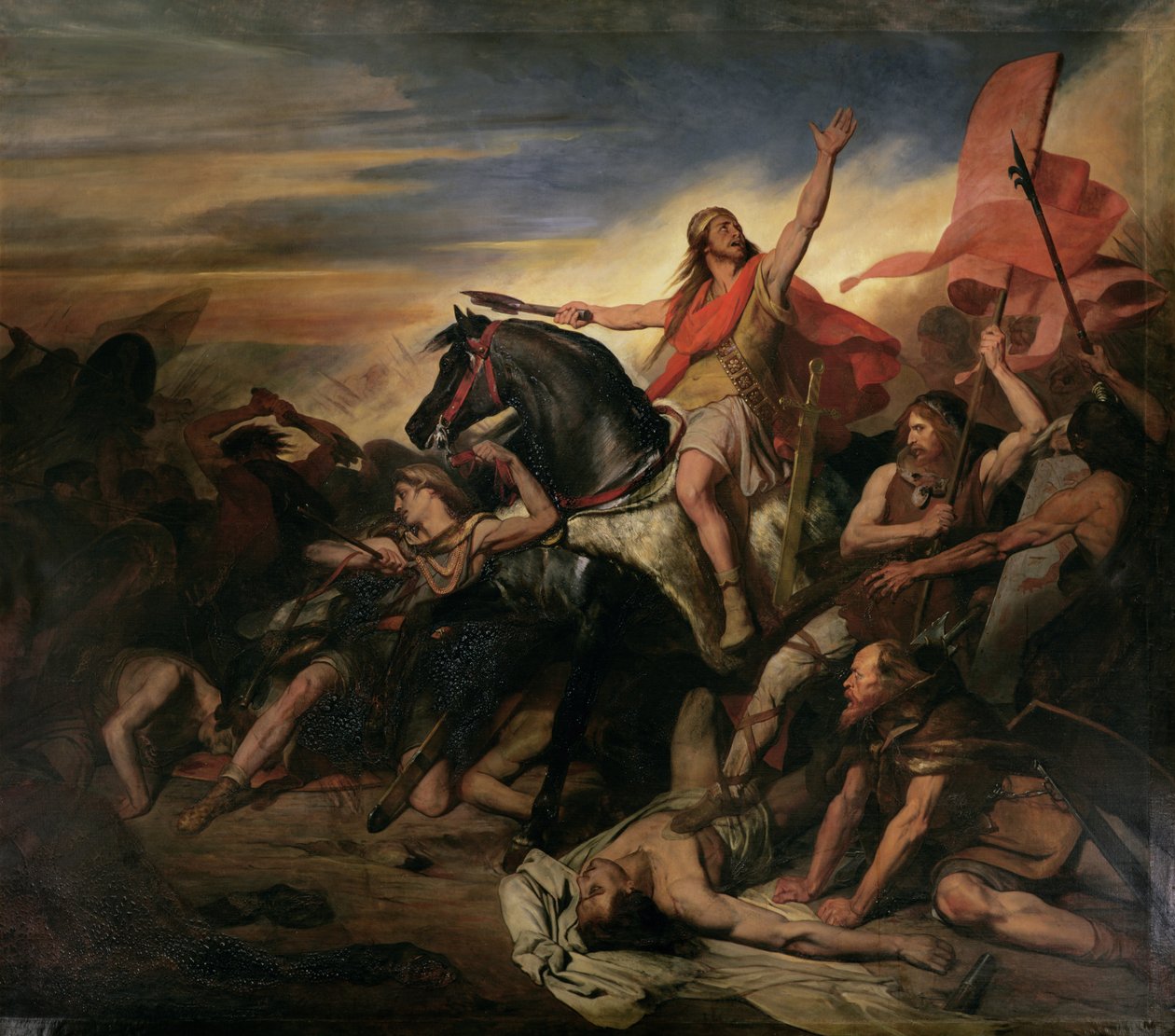 Slaget ved Tolbiac i 496 e.Kr., 1837 av Ary Scheffer