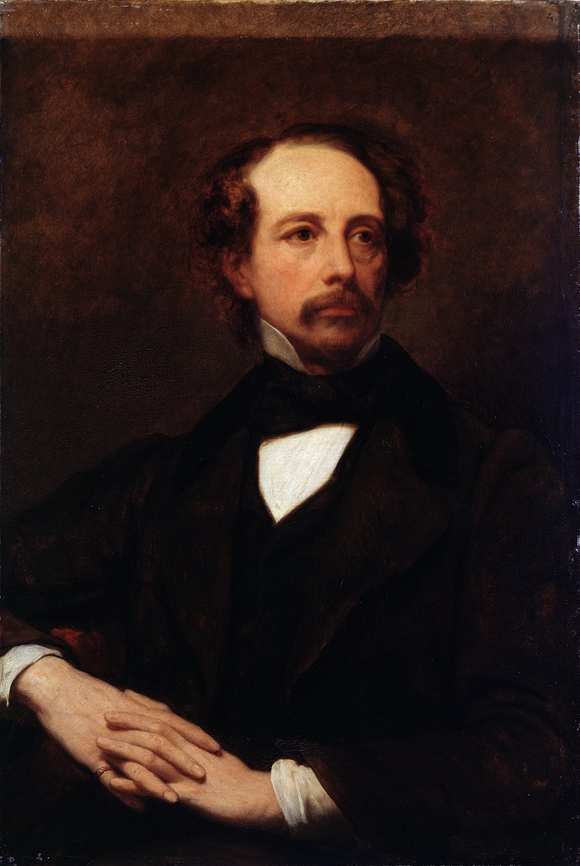Portrett av Charles Dickens (1812-1870) 1855 av Ary Scheffer
