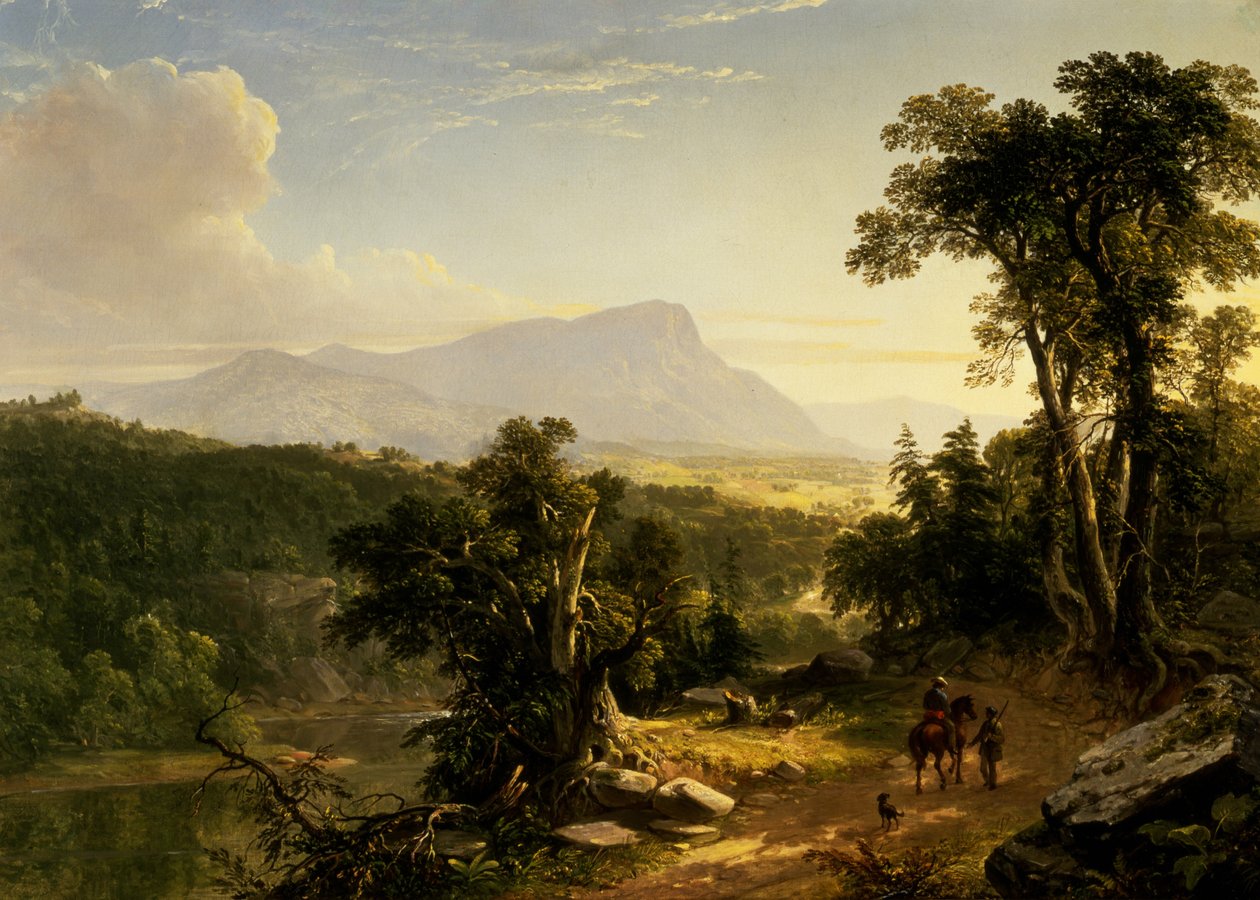Landskapskomposisjon: In The Catskills, 1848 av Asher Brown Durand