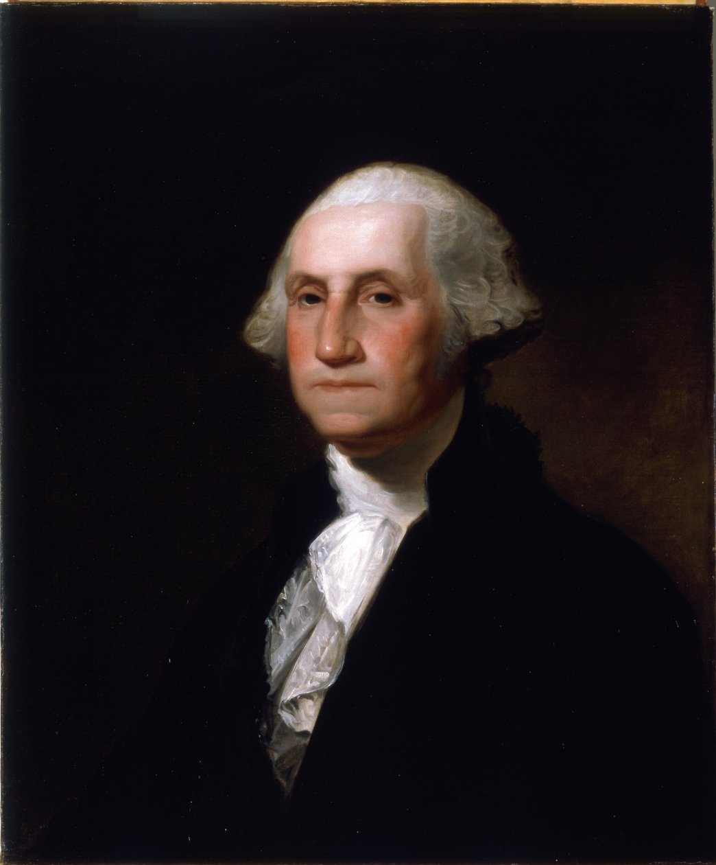 Portrett av George Washington, etter et maleri av Gilbert Stuart (1755-1828) (se 149687 for par) av Asher Brown Durand