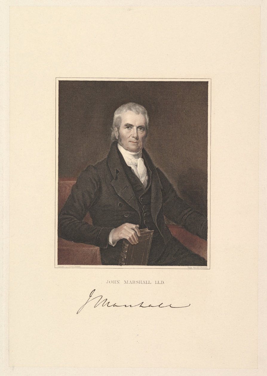 Høyesterettssjef John Marshall, 1833. av Asher Brown Durand