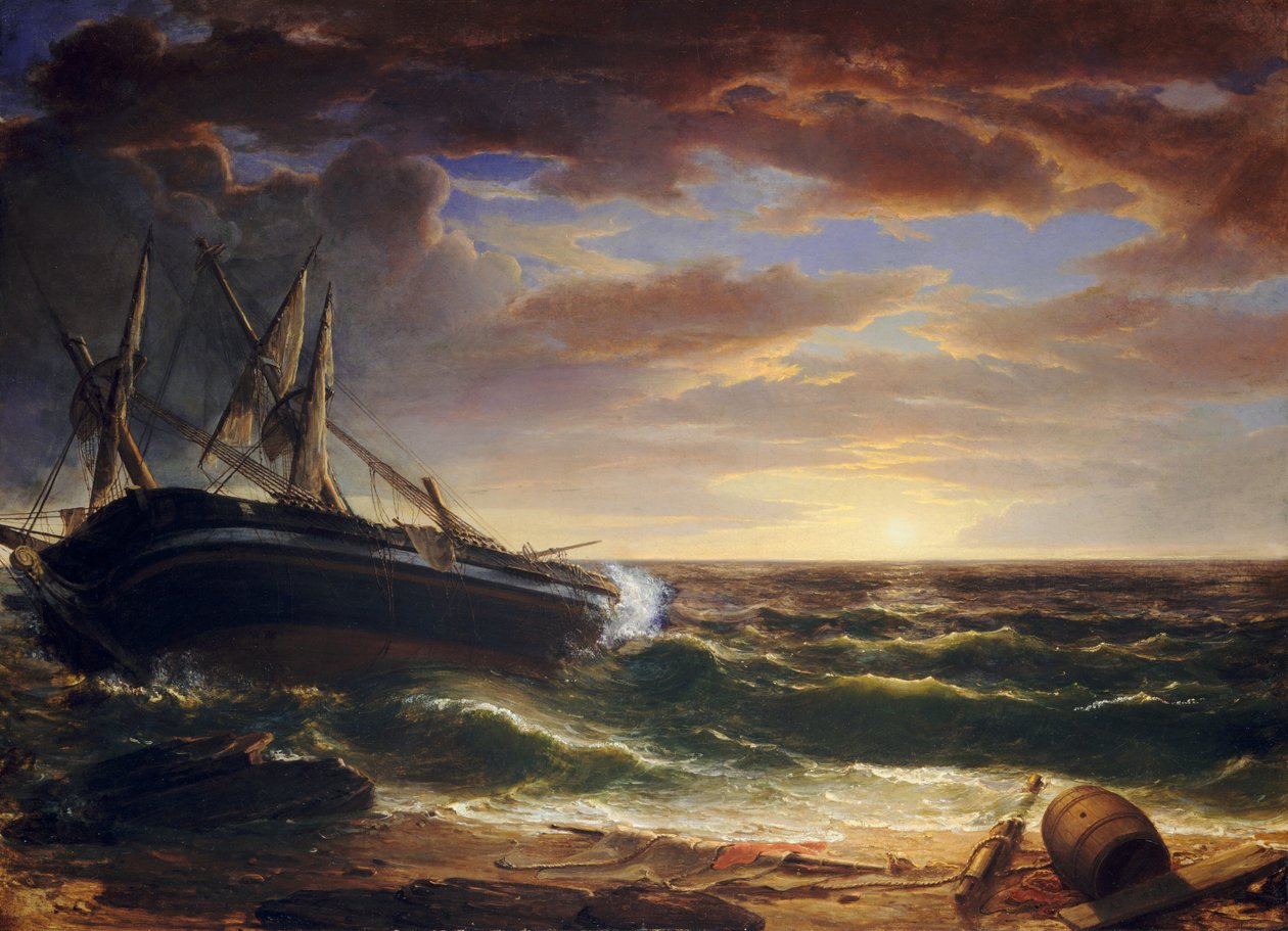 Det strandede skipet, 1844. av Asher Brown Durand