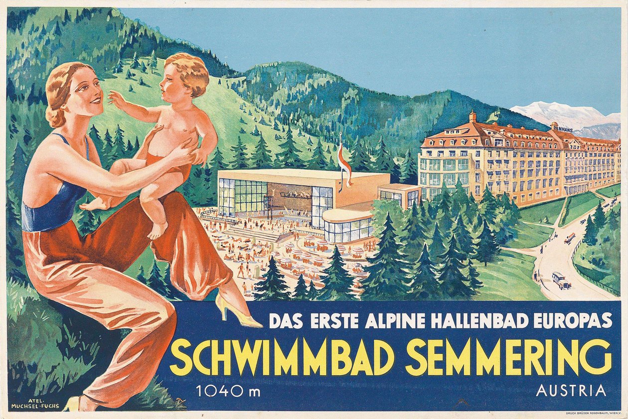 Semmering svømmebasseng, 1930-tallet. av Atelier Muchsel Fuchs
