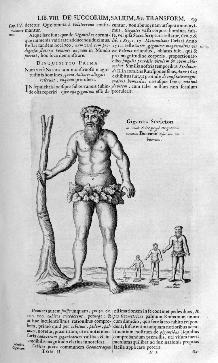 Antidiluvianske kjemper, 1678. av Athanasius Kircher