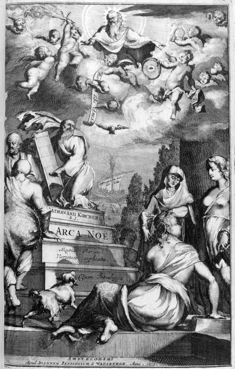 Frontispice av Arca Noe, 1675. av Athanasius Kircher