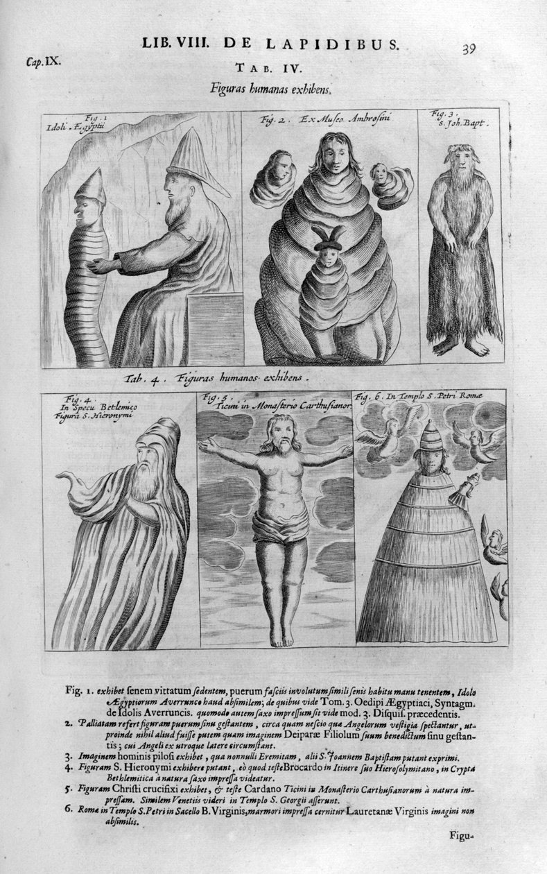 Menneskeskikkelser, 1678 av Athanasius Kircher