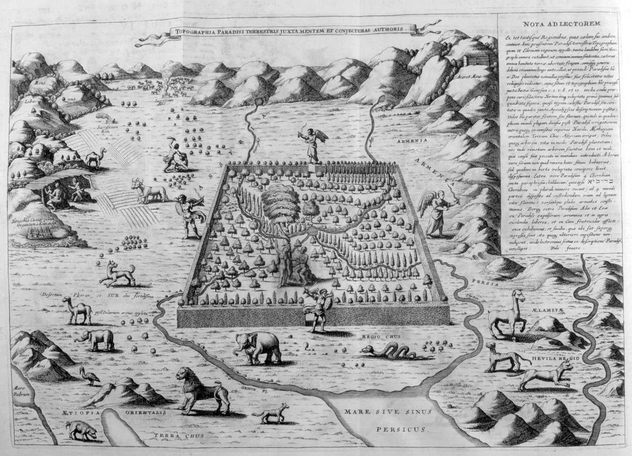 Det terrestriske paradiset, 1675 av Athanasius Kircher