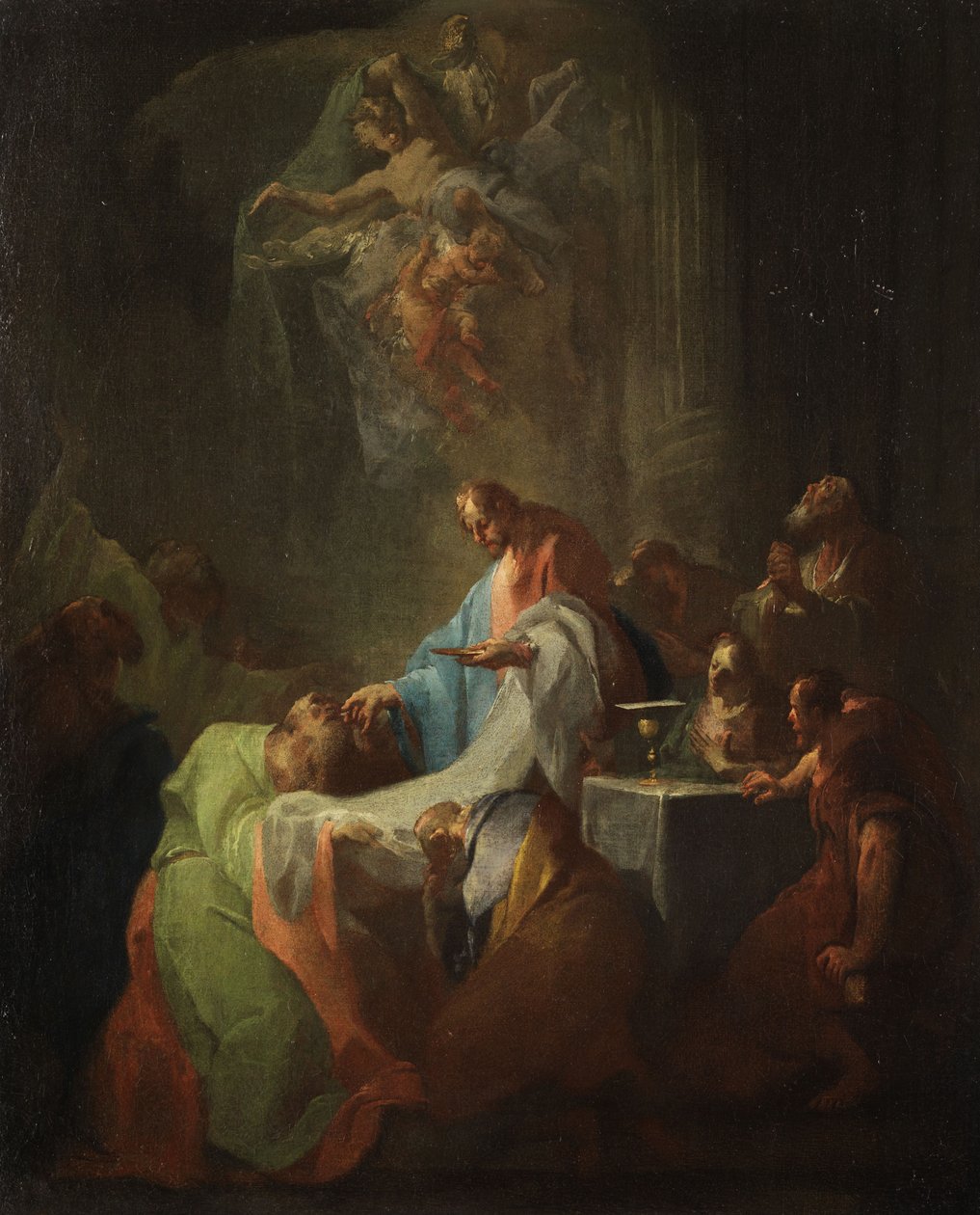 Jesus gir nattverd til disiplene av Attributed to Franz Sigrist