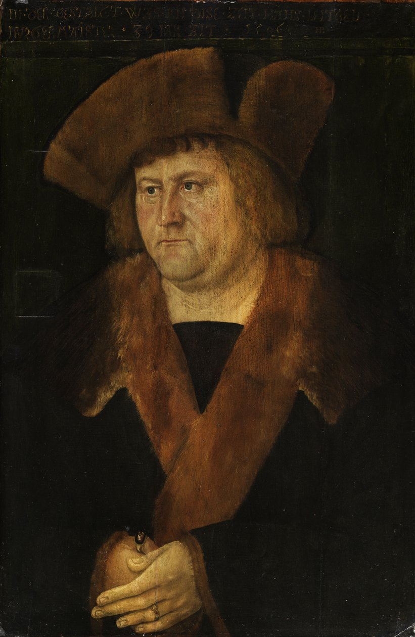Portrett av Hans Leitgeb av Attributed to Hans Brosamer