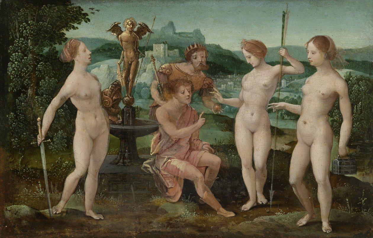 Dommen i Paris av Master of the Female Half Lengths