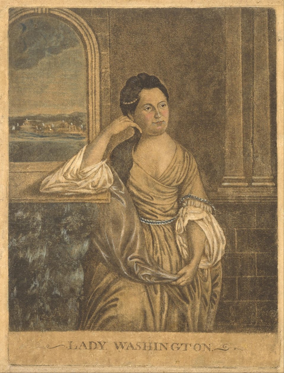 Lady Washington av Attributed to Samuel Blyth