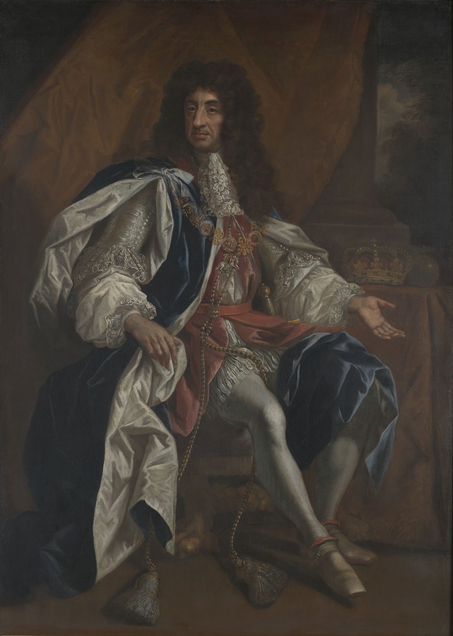 Portrett av kong Charles II av England, Skottland og Irland (1630-1685) av Thomas Hawker